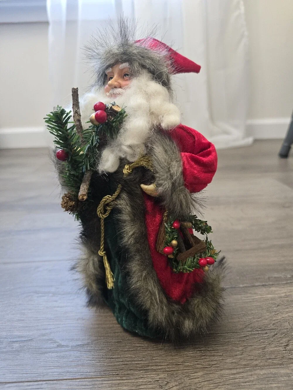 2004 Woodland Christmas Tree Topper Cabincore Cottagecore Collectible